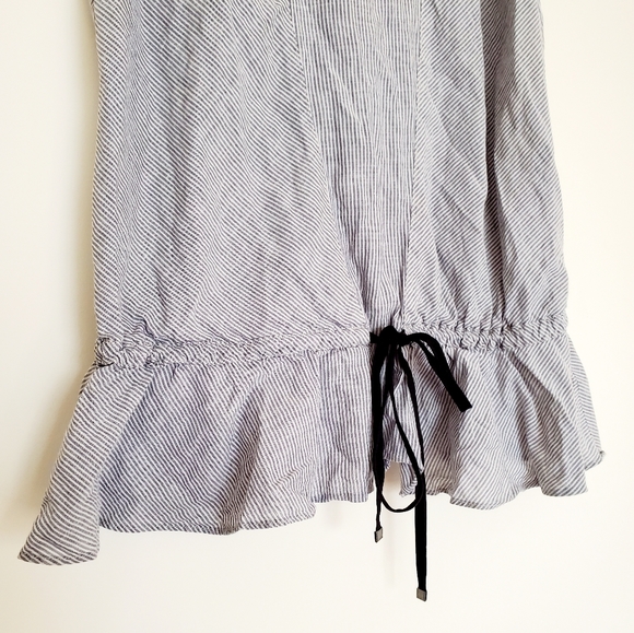 Armani Exchange gray striped peplum tank top - Picture 5 of 7